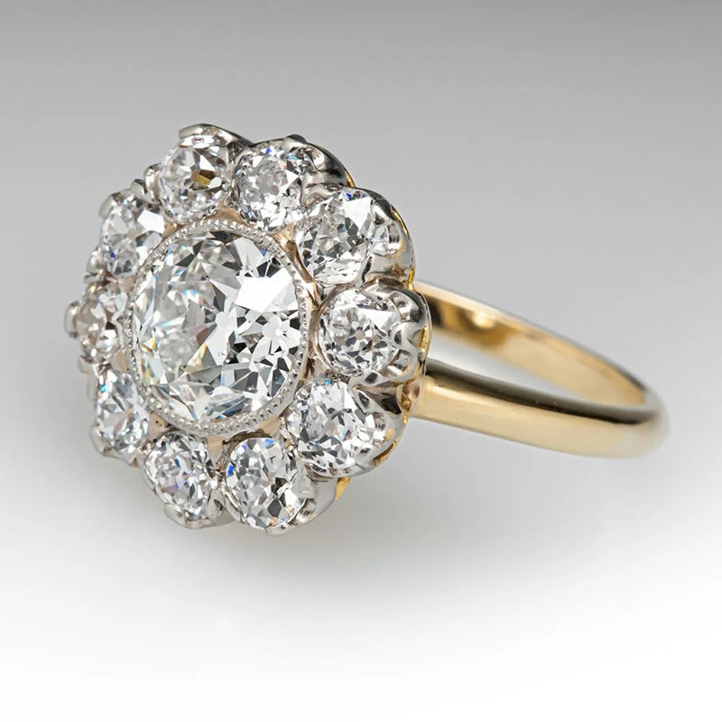 Sotiya Halo Round Cut Engagement Ring Sterling Silver