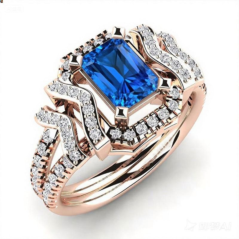 Sotiya Vintage Emerald Cut Coffee Engagement Ring Sterling Silver