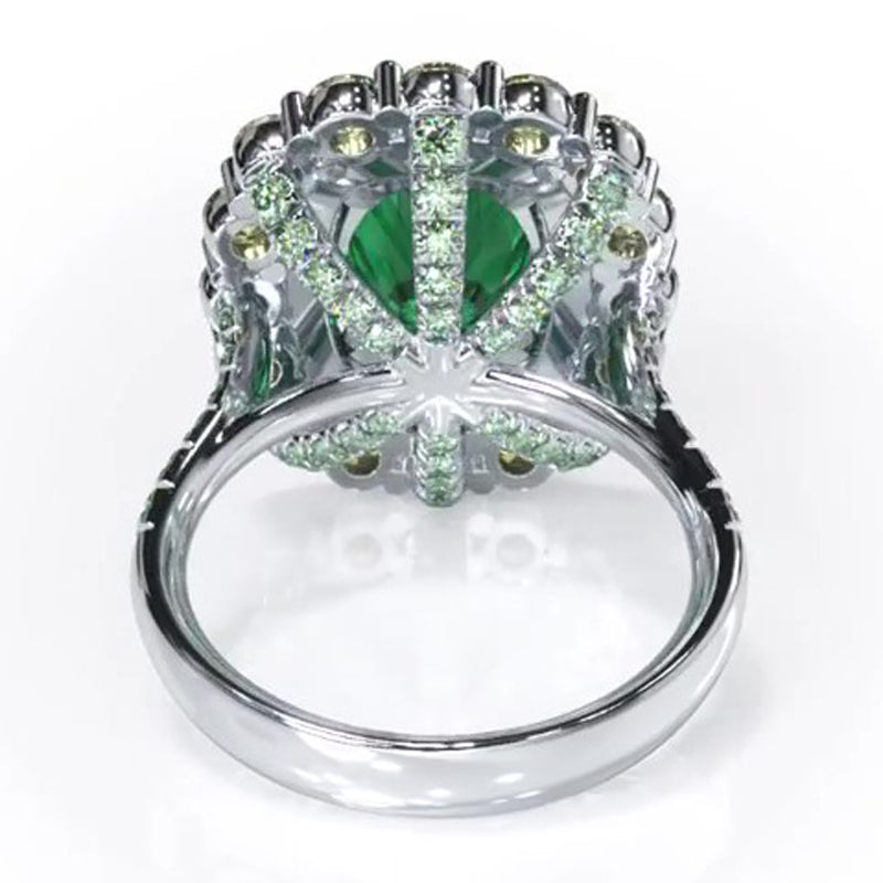 Sotiya Double Halo Cushion Cut Engagement Ring Sterling Silver