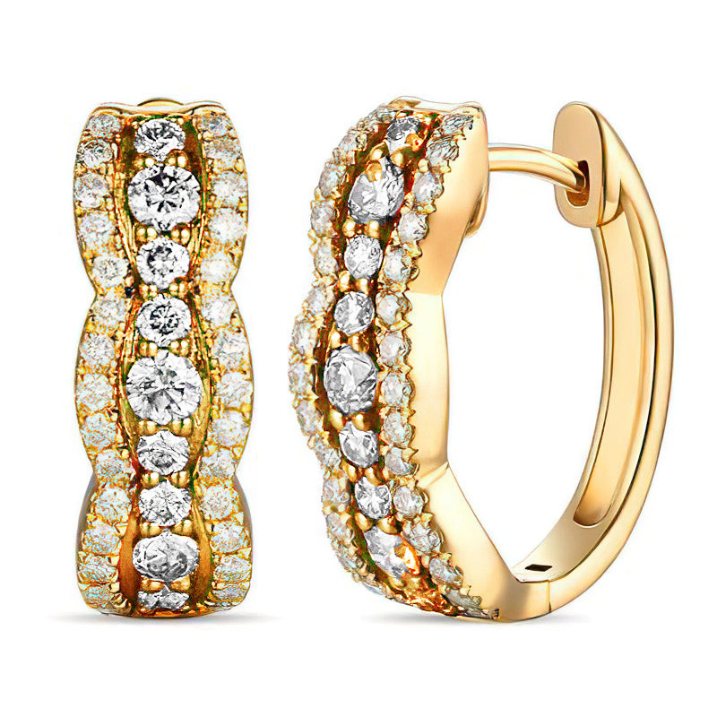 Sotiya Round Cut Coffee Hoop Earrings Sterling Silver