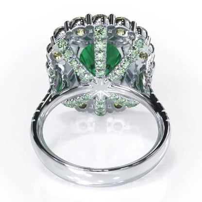 Sotiya Double Halo Cushion Cut Engagement Ring Sterling Silver