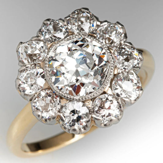 Sotiya Halo Round Cut Engagement Ring Sterling Silver