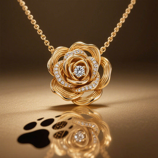 Sotiya Best Buds Hair Rose Round Cut Necklace Sterling Silver